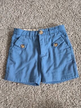 Hadas Blue Button-Accent Shorts 3t